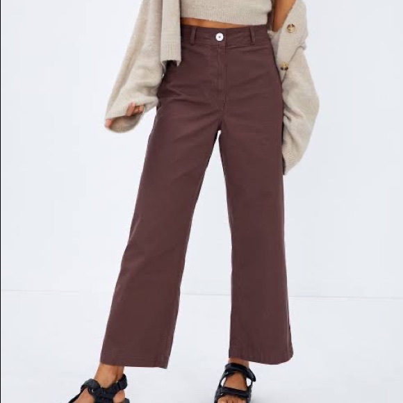 Glassons Brown Cotton Highwaisted Wide 